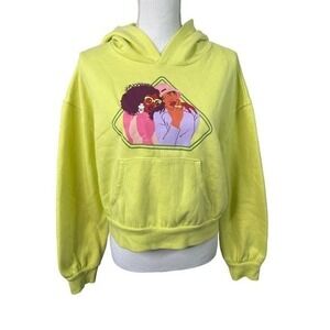 Women's Black History‎ Graphic Hoodie Lime Green Large 23" P2P 19" Length